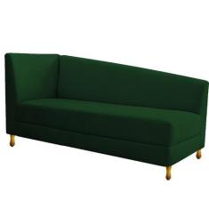 Imagem de Recamier Valéria 185cm Lado Direito Suede Verde - Amarena Móveis