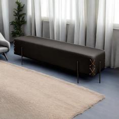 Imagem de Recamier Banco Luxo Eros Sala de Estar Preto