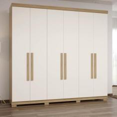 Imagem de Guarda roupa casal 6p monarca hanover pérola - village - Village Móvei