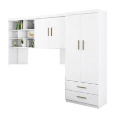 Imagem de Guarda-Roupa 2 Portas 4 Gavetas + Módulo Suspenso 2 Portas E Nichos Or