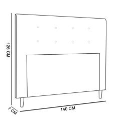 Imagem de Cabeceira Luna para Cama Box Casal 140 cm Suede D'Rossi