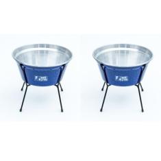 Imagem de Kit Comedouro Bebedouro Cães Médio  Nf Pet 02 Unid. Pote Alumínio 2,5L