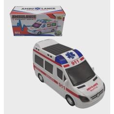 Imagem de Brinquedo Carrinho De Ambulância Com Som Leds Bate E Volta