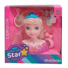 Imagem de Boneca Mini Busto Camarim Make Up Star Loira BR1503 - Multikids