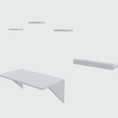 Imagem de Escrivaninha Suspensa Com Prateleiras Mesa Computador Escritório