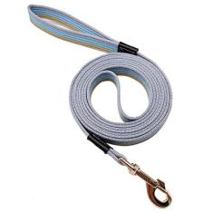 Imagem de Shorven Coleira para cães de algodão macio para treinamento básico, 1,5 m de comprimento, 2,5 cm de largura, azul