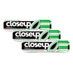 Imagem de Kit 3 Cremes Dental Close Up Triple Menta 70g