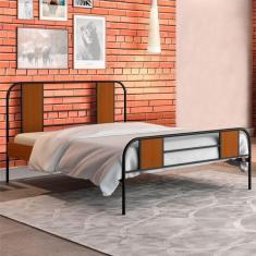 Imagem de Cama Iron Casal Vintage Preto Canela