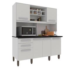 Imagem de Armário Para Cozinha 6 Portas 2 Gavetas Luna Plus Móveis Imop Branco Neve