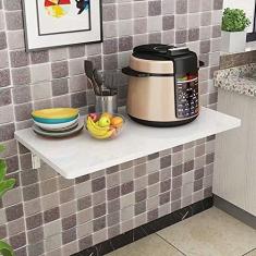 Imagem de Mesa de pared Mesa plegable de cocina y comedor Escritorio de aprendizaje para computadora Escritorio convertible Banco de trabajo de oficina blanco (70x40 cm/27x16 in)