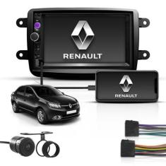 Imagem de Kit Central Multimidia 7" 2 Din Mp5 Bt Espelha Renault Logan - First O