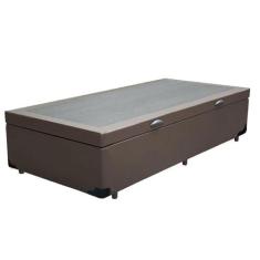 Imagem de Cama Box Baú Solteirão King Sintético Marrom