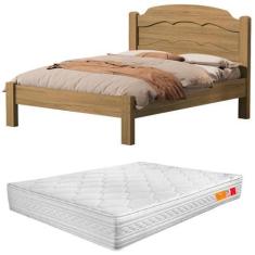Imagem de Cama Casal Laís Padrão 100% Mdf Colchão Casal 138X188 D33 - B&A Bento