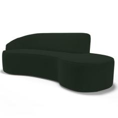 Imagem de Sof  Living 2 Lugares 180cm Bra o Esquerdo Mozart D06 Veludo