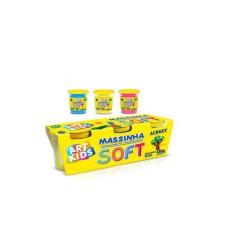 Imagem de Massinha Modelar Soft Com 3 Potes De 150G Cada Art Kids - Acrilex