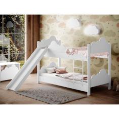 Imagem de Beliche Infantil Com Escorregador Juvenil Marina - Branca - Baby Mobil