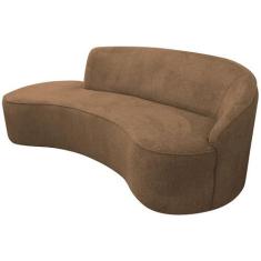 Imagem de Sofá Curvo 02 Lugares 150cm Eron Braço Esquerdo Linho Camel - Nexta Ca