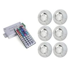 Imagem de Kit 6 Refletor Led Piscina RGB 4W Luxpool + Central compacta