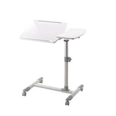 Imagem de SilteD Mesa de cabeceira Mesa de pé Mesa de cabeceira móvel Mesa móvel para laptop Mesa com rodas Altura ajustável para mesa de cabeceira Mesa para escritório Mesa de pé Mesa portátil para laptop