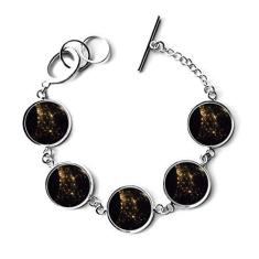 Imagem de DIYthinker Pulseira com pingente de corrente Overlooking America Night