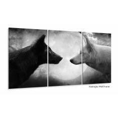 Imagem de Quadro Decorativo Lobos  e  120x60 3 peças sala