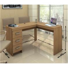 Imagem de Mesa de Escritório Politorno Fênix com 3 Gavetas