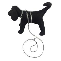 Imagem de Coleira e guia de passeio para gato até 20kg oncinha branco