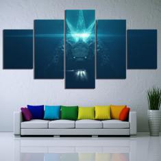 Imagem de Quadro Decorativo Monstro Godzila 5 peças 130x65 cm em tecid
