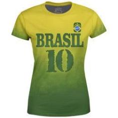 Imagem de Camiseta Baby Look Feminina Brasil Md04