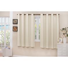 Imagem de Cortina Cozinha Blackout Tecido Areia 2,80X1,50  Corta Luz