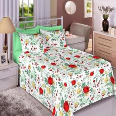 Imagem de Jogo De Cama Queen Size Algodão 200 Fios 4 Peças Estampado - Fiori