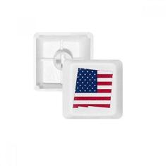 Imagem de Kit de atualização de teclado mecânico PBT teclado mecânico com estrelas e listras em formato de bandeira dos EUA