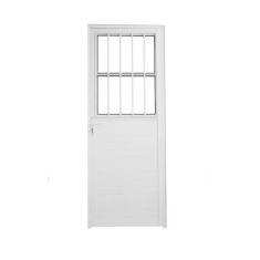 Imagem de Porta Social Lambril Alumínio Branco 2.10 x 90 Lado Direito  Hale