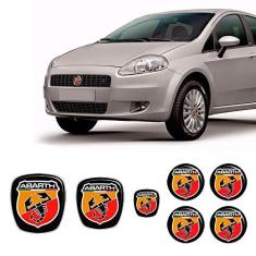 Imagem de Kit 7 Adesivos Emblemas Abarth Fiat Punto 2008 a 2016