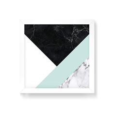 Imagem de Arte Maníacos Quadro Decorativo Escandinava Faixa Verde - 30x30cm (Moldura em laca )