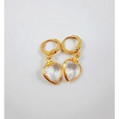 Imagem de Brinco Folheado a Ouro 18k Coração com Zírconias