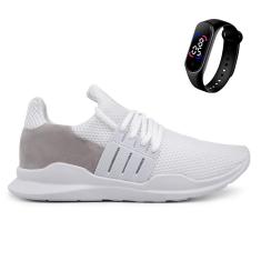 Imagem de Kit Tênis Unissex Para Caminhada Treino e Academia + Relógio Digital