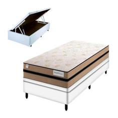 Imagem de Cama Box Baú Solteiro E Colchão Smart Milano Molas Ensacadas - Plumate