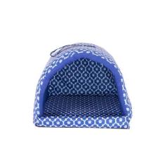 Imagem de Cama Pet para Cachorro ou Gato Iglu Toca Azul