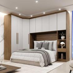 Imagem de Guarda Roupa Modulado Casal Safira 8 Portas em mdf Clic Móveis