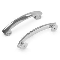 Imagem de Hickory Hardware Pacote com 10 puxadores de armário de cozinha de núcleo sólido, puxadores de armário de luxo, ferragens para portas e gavetas de cômoda, orifício central de 96 mm, cromado, coleção