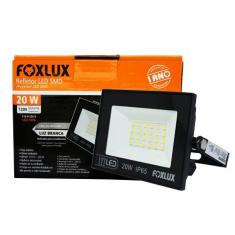 Imagem de Refletor de LED Foxlux – 20 W – 6500 K – Luz Branca – Bivolt – Proteção IP65 – Driver Embutido – Refletor Direcionável – Luz brilhante – Uso externo
