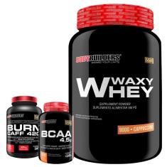 Imagem de Kit Waxy Whey (35%) 900g + BCAA 100g + Pré treino  - Bodybuilders-Unissex
