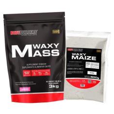 Imagem de Hipercalórico Waxy Mass 3Kg + Waxy Maize 800G - Zero Gordura Ganho De