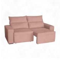 Imagem de Sofá Retrátil E Reclinável 3 Lugares Viena Rose - Meu Estofado