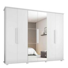 Imagem de Guarda Roupa 6 Portas com Espelho 271cm Canada RV Móveis Branco