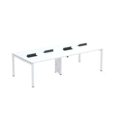 Imagem de Mesa de Plataforma Dupla para 4 Pessoas Corporativa 130X120/4P PDC13/12/4P Branco