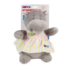 Imagem de Chocalho Pélucia Hipopótamo 23Cm +0Meses Love