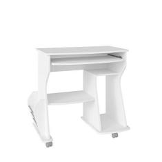 Imagem de Mesa para Computador com rodízios e revisteiro 160 cor Branco - Artely