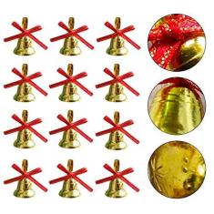 Imagem de Enfeite de Natal Sinos Dourados 3cm x 2,5cm - 12 Unidades